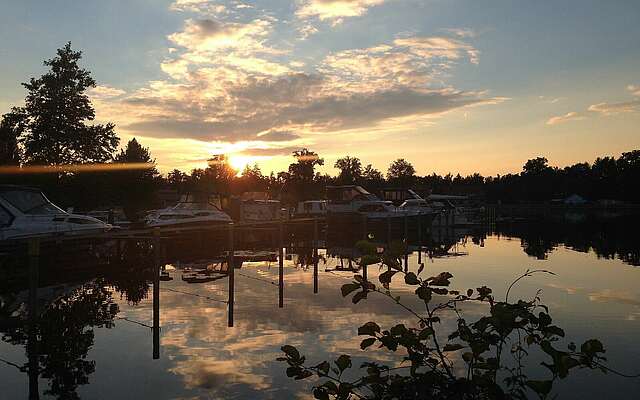 Die Marina in Zehdenick