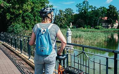 Radfahrerin am Wutzsee