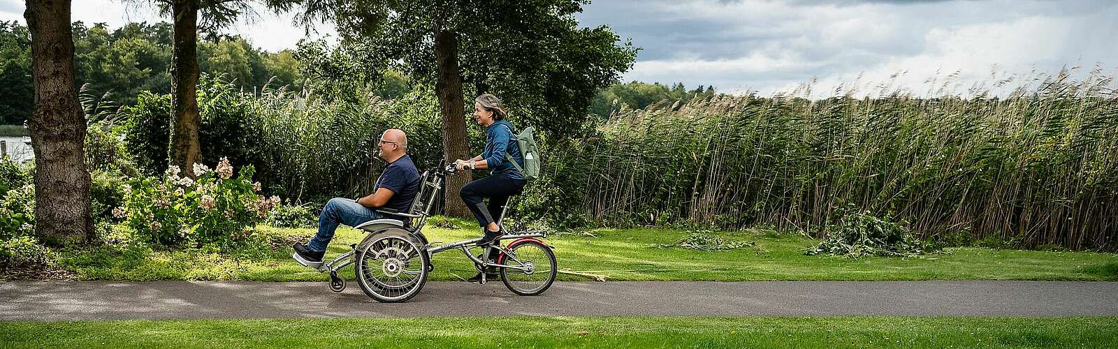 Tour mit dem Rollfiets,
            
        
                Foto: Tourismusverband Ruppiner Seenland e.V./Madlen Krippendorf