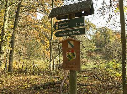 Wanderschilder der Naturparkroute Märkische Schweiz