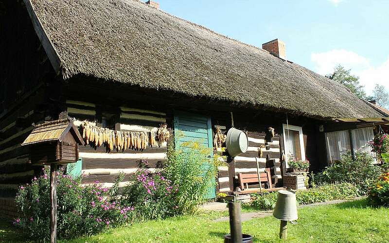 



    
        
                
                    Hütte im Freilandmuseum Lehde,
                
            
        
                Foto: TMB Tourismus-Marketing Brandenburg GmbH/Regina Zibell
            
    
