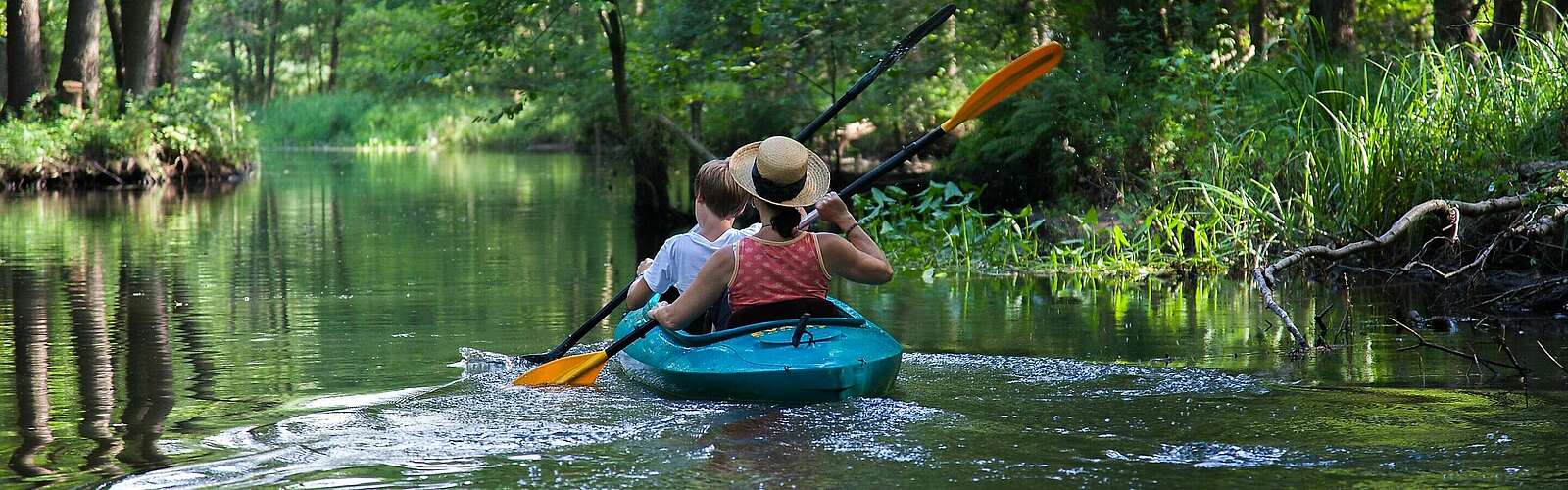 Kanufahrt im Spreewald,
            
        
                Foto: Fotograf / Lizenz - Media Import/Peter Becker