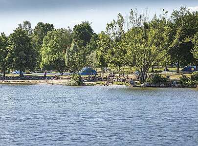 Badestelle am Senftenberger See